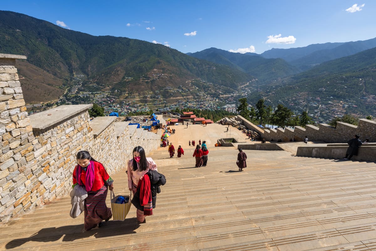 Peaceful off-season valley in Bhutan